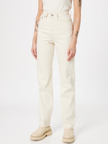 WEEKDAY Loosefit Jeans 'Rowe' in Beige: predná strana