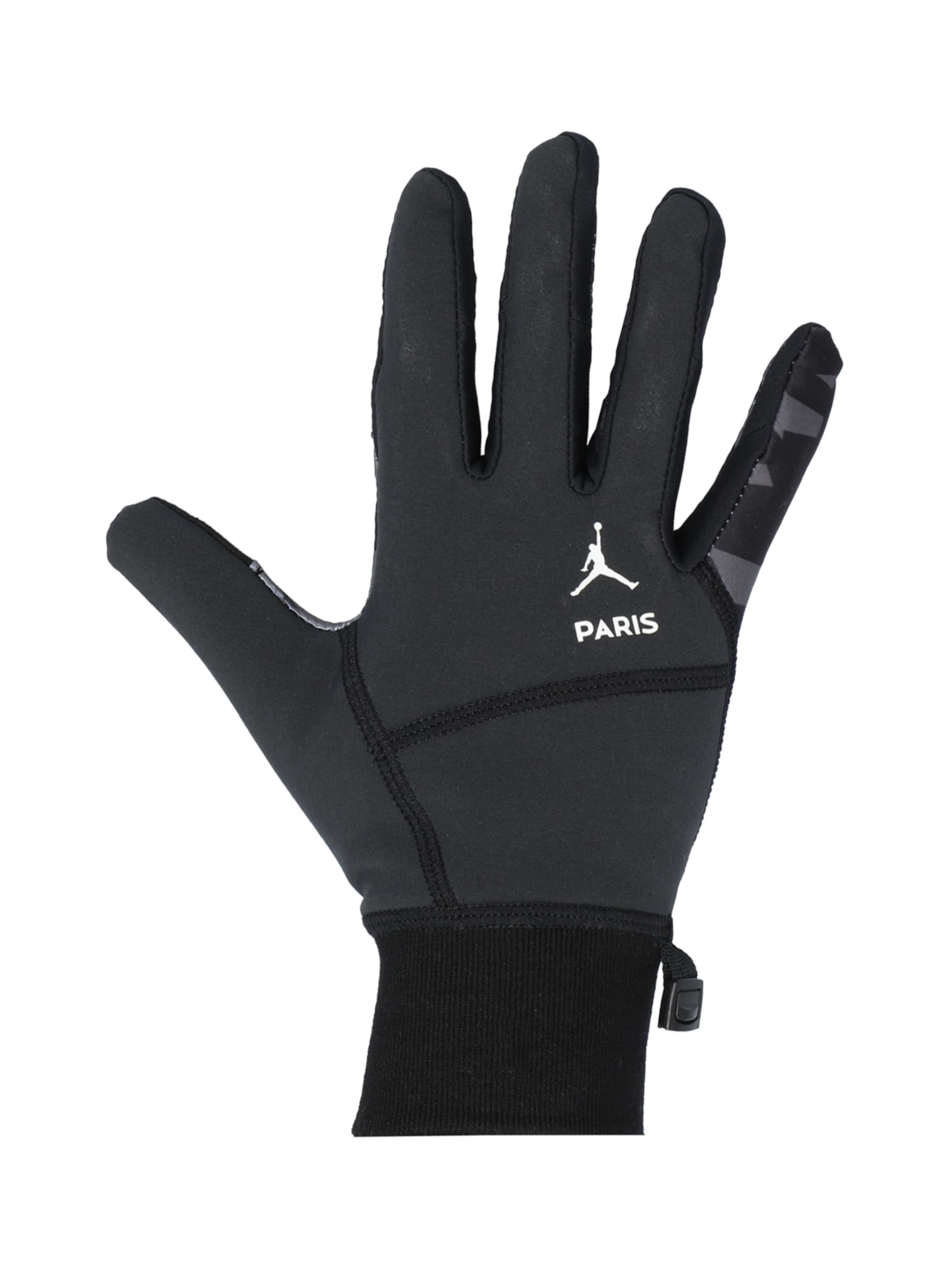 Jordan Sporthandschuhe in Schwarz: Vorderseite