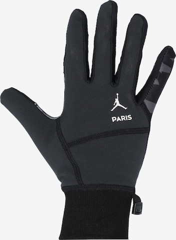 Jordan Athletic Gloves in Black: front