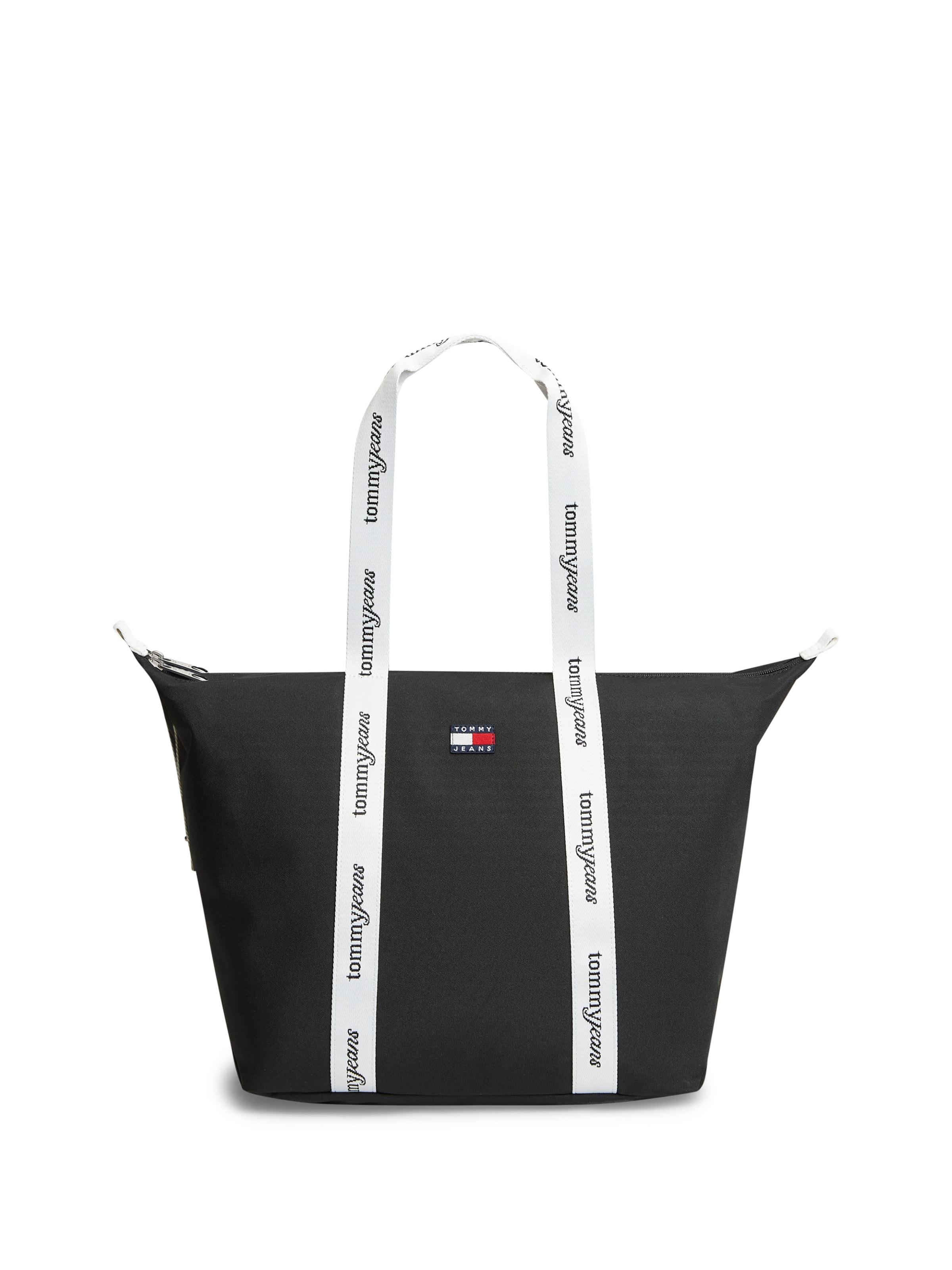 Shopper 'Essential' di Tommy Jeans in nero: frontale
