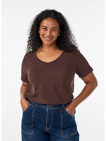 Zizzi Shirt in Brown