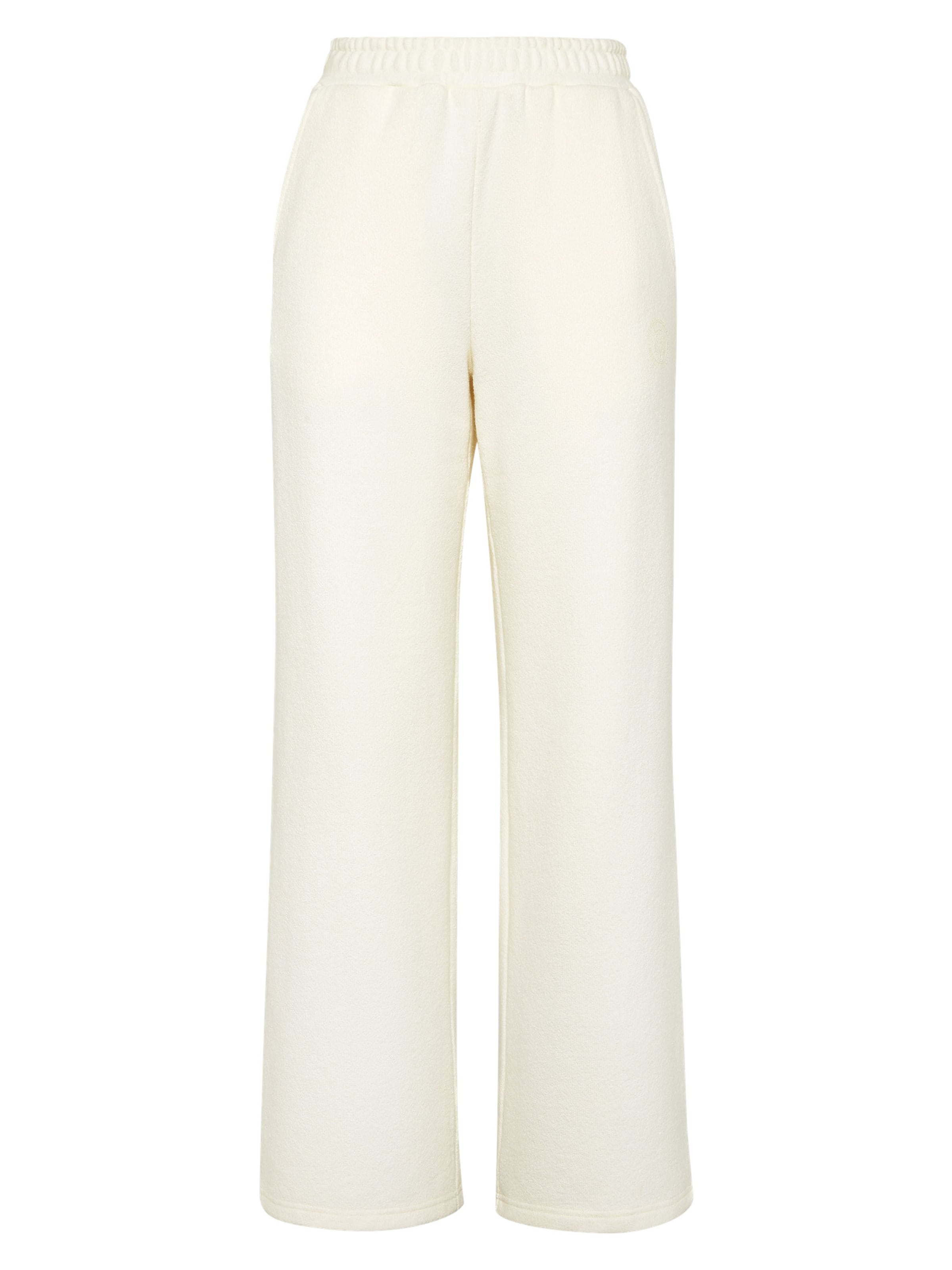 Plein Sport Wide Leg Hose in Weiß: Vorderseite