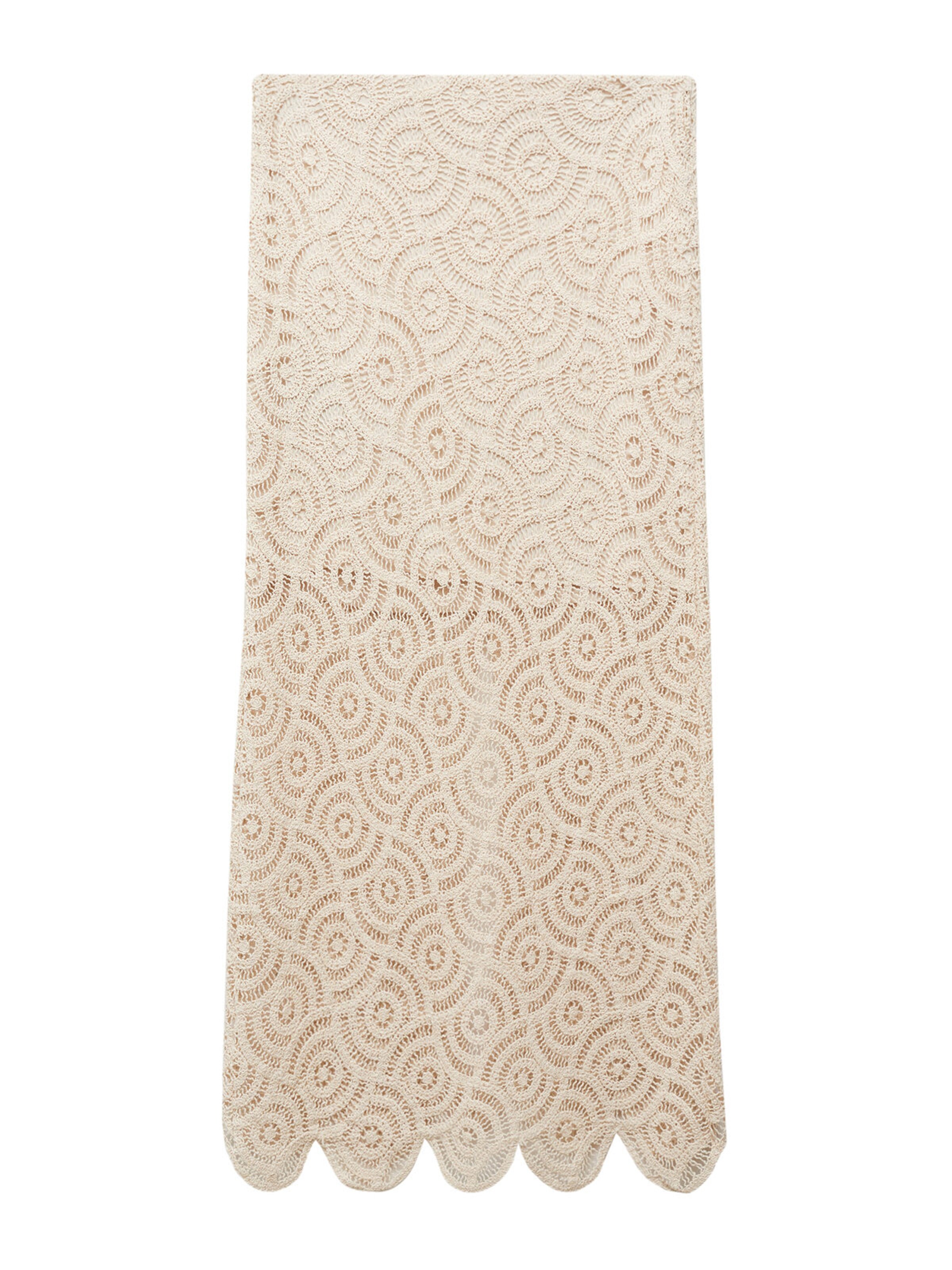 Gonna 'Jamie' di MANGO in beige: frontale