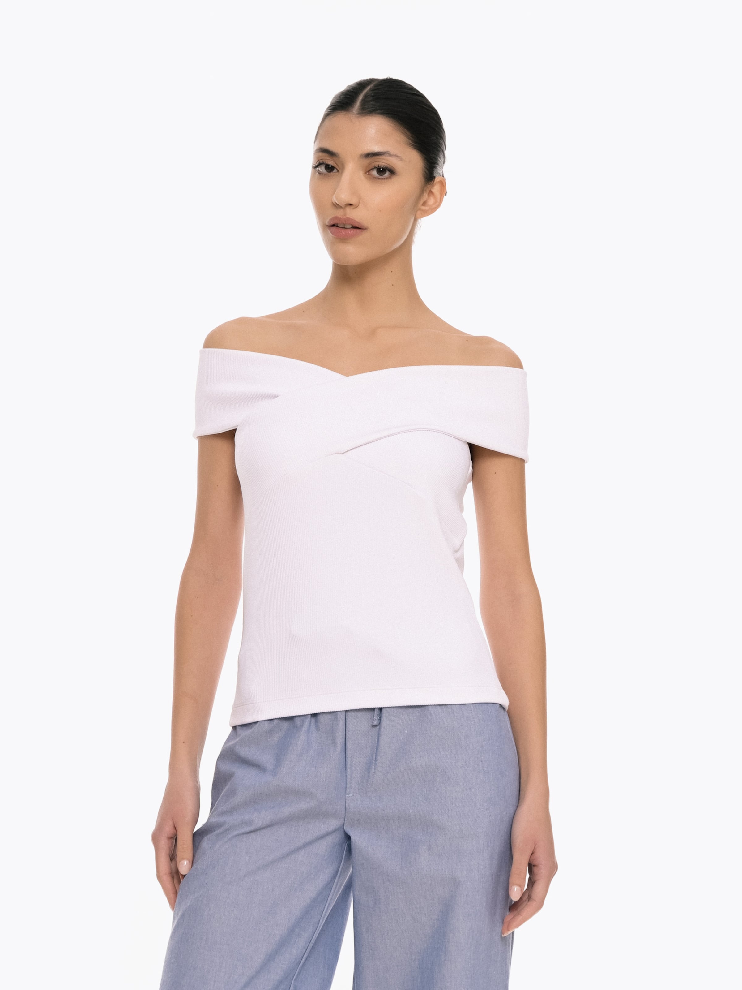4TAILORS T-shirt i vit: framsida