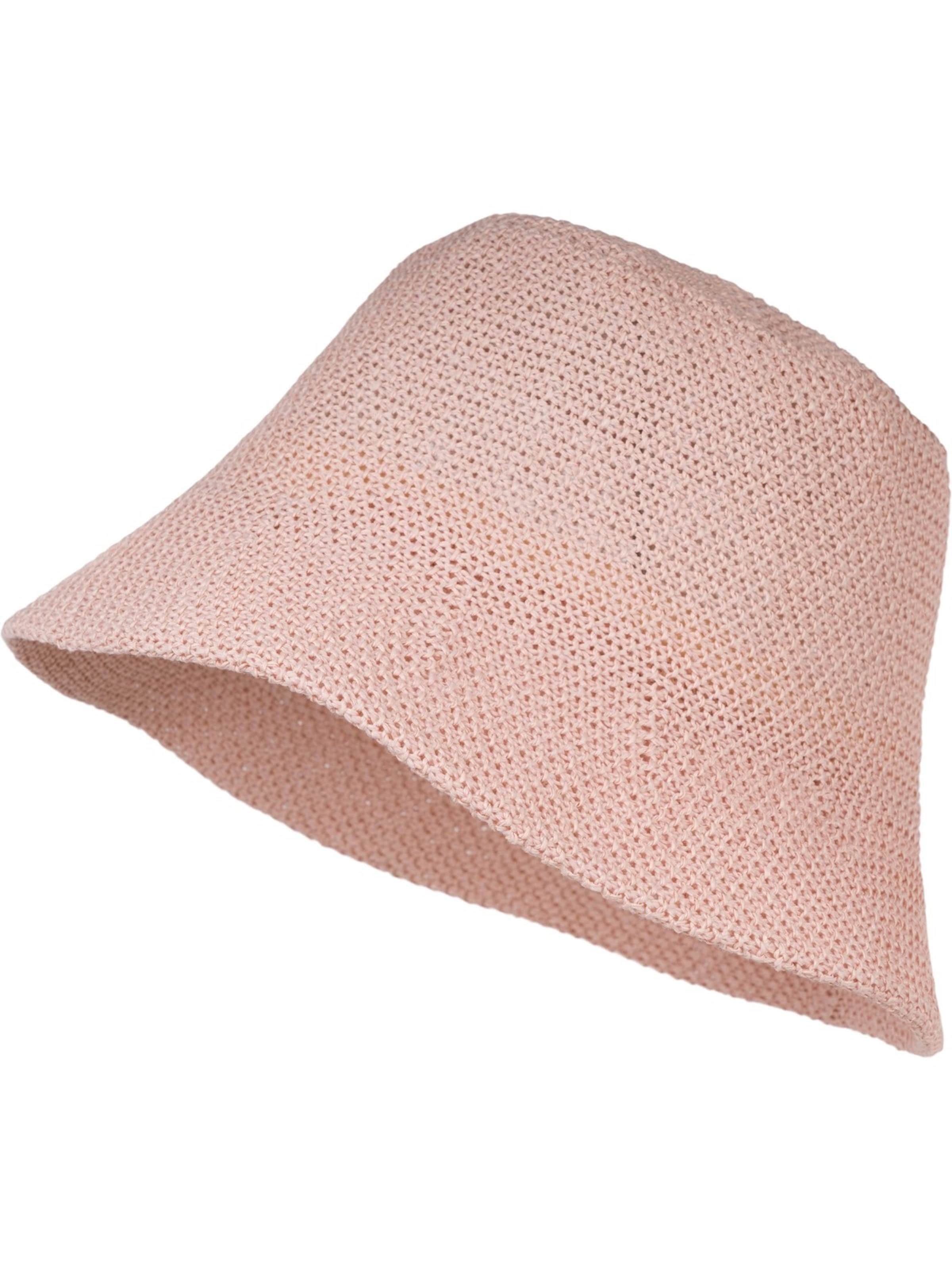 styleBREAKER Hut 'Fischerhut aus Papierstroh - Knautschhut'‌ in rosé, Produktansicht