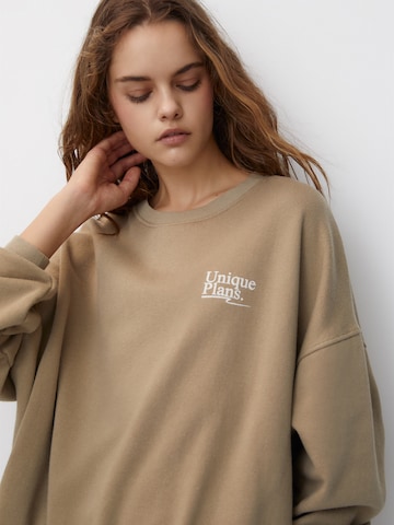 Sweat-shirt Pull&Bear en beige