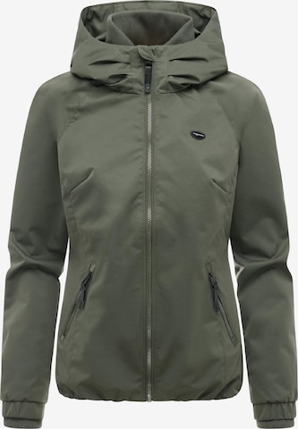 Ragwear Toiminnallinen takki 'Dizzie' värissä vihreä: etupuoli