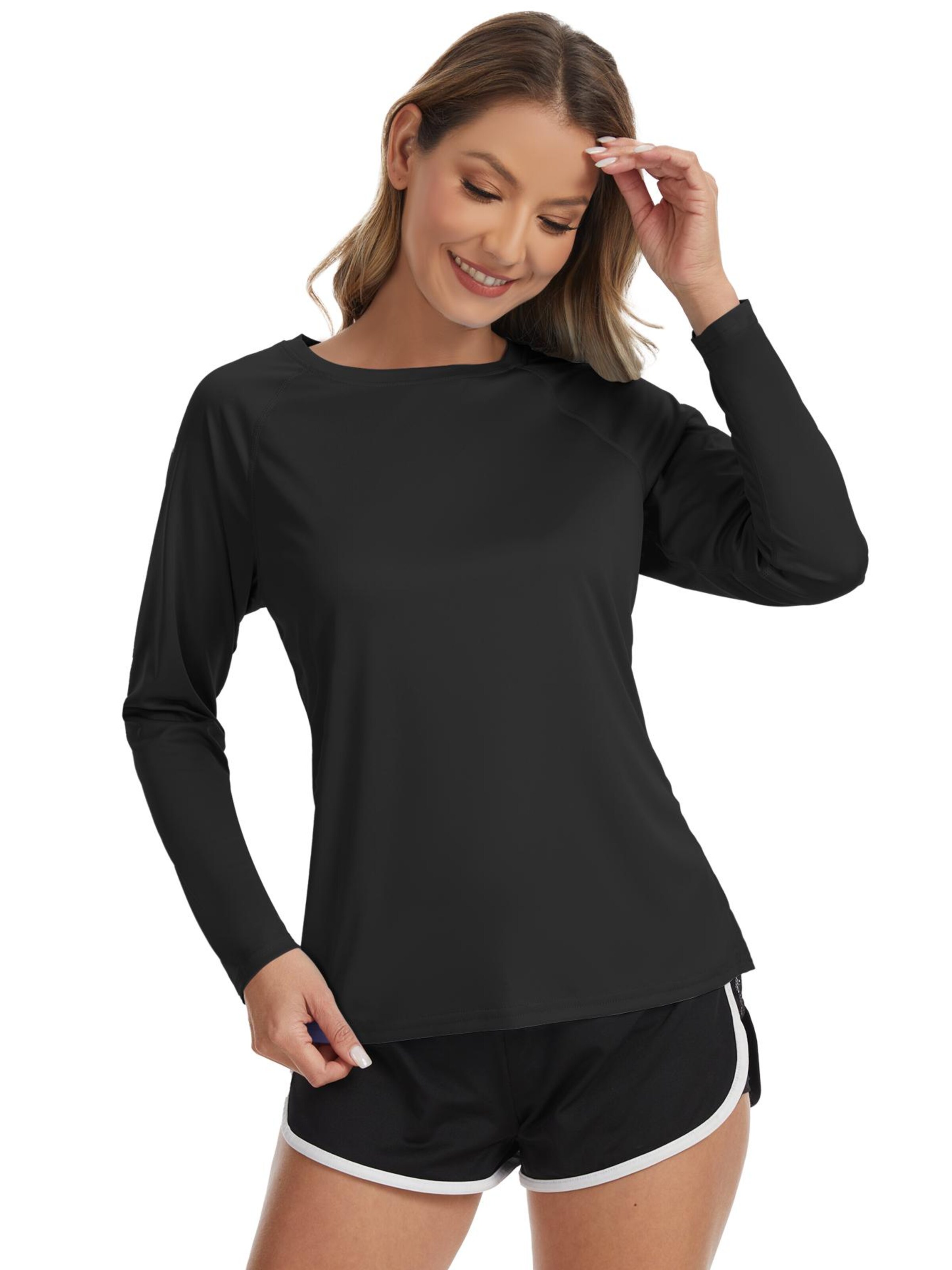 MEETWEE Shirt 'Rash Guard UPF 50+ UV shirt' in Black