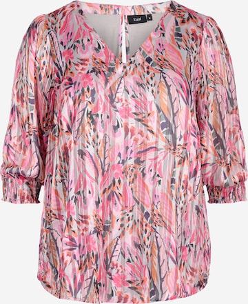 Zizzi Bluse 'XKatty' in Pink: predná strana