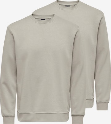 Only & Sons Sweatshirt 'Connor' in Grey: front
