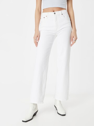 Wide Leg Jean Abercrombie & Fitch en blanc : devant