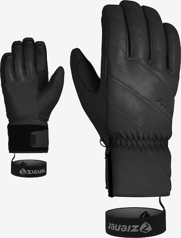 ZIENER Athletic Gloves 'KUMA AS(R)' in Black: front