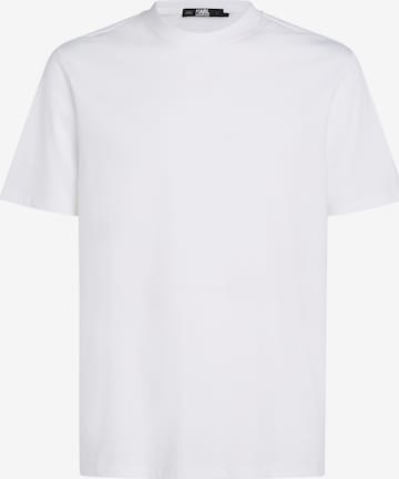 Karl Lagerfeld Тениска 'Kameo' в бяло: отпред