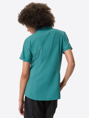 VAUDE Athletic Button Up Shirt 'Seiland III' in Green