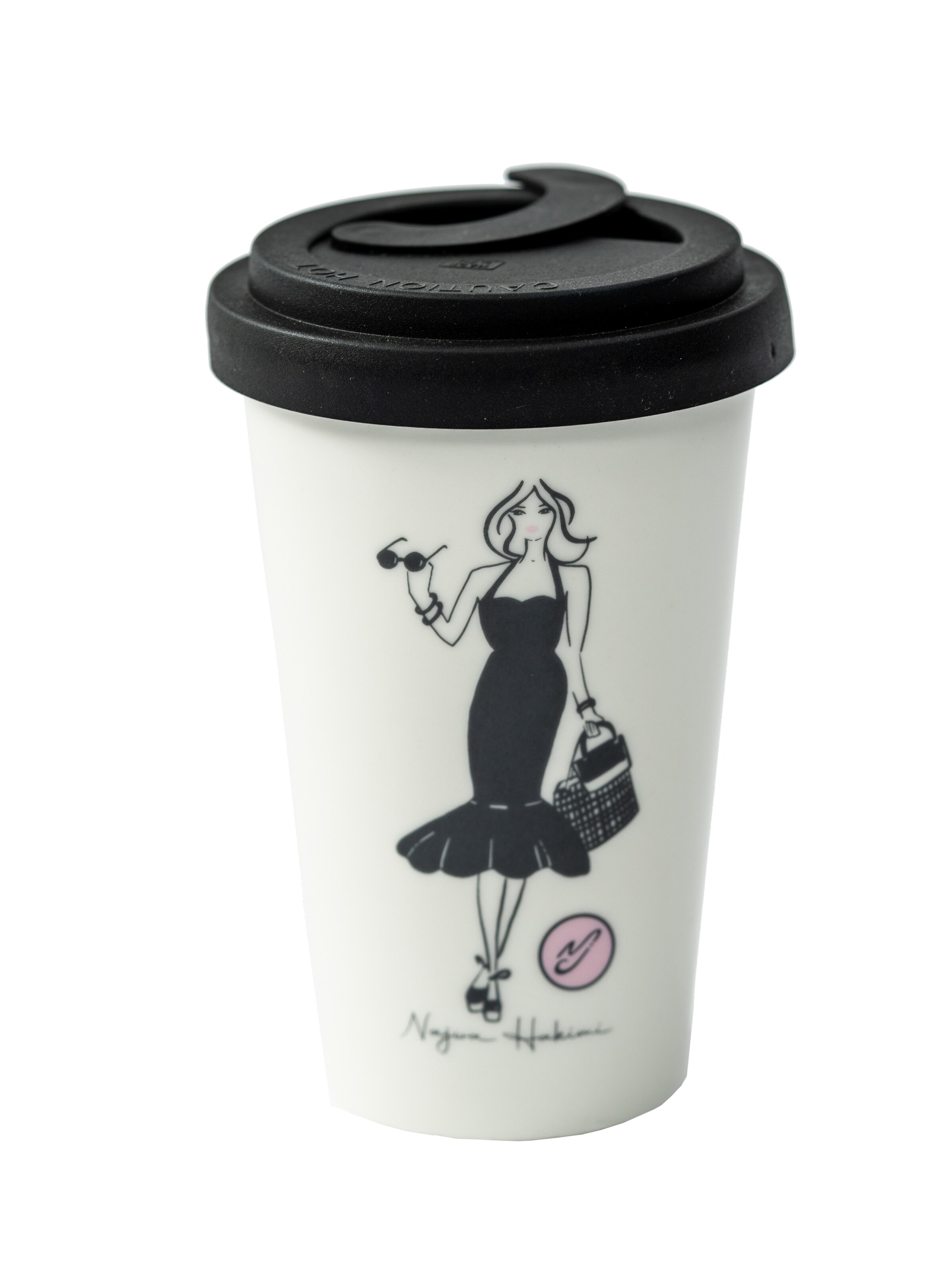 NJ Fashion Illustration Tasse in Weiß: Vorderseite
