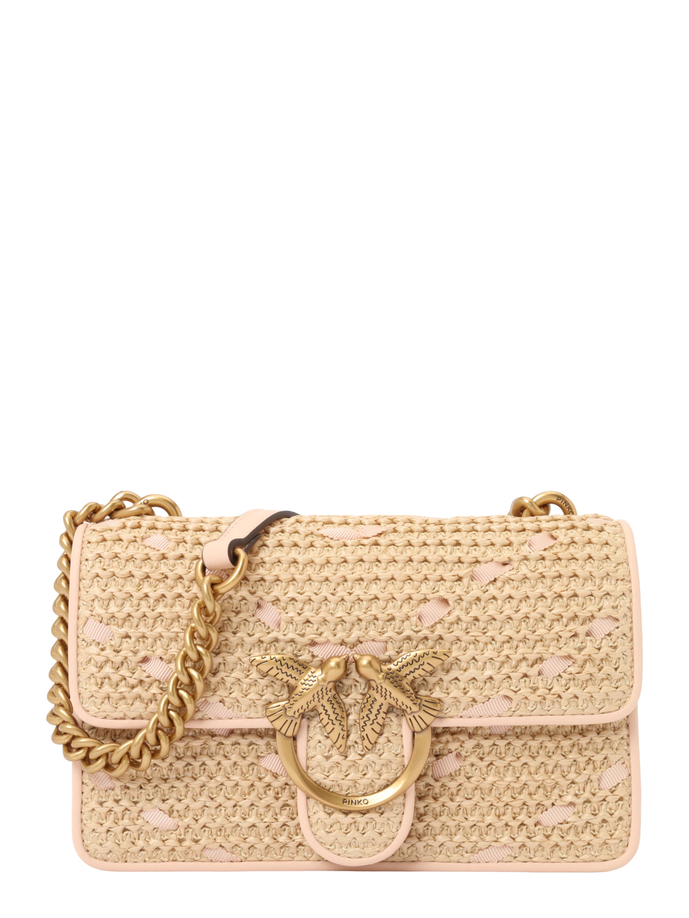 PINKO Crossbody bag 'LOVE ONE' in Beige: front