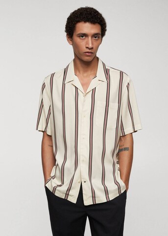 MANGO MAN Regular fit Button Up Shirt 'Bangkok' in Beige: front