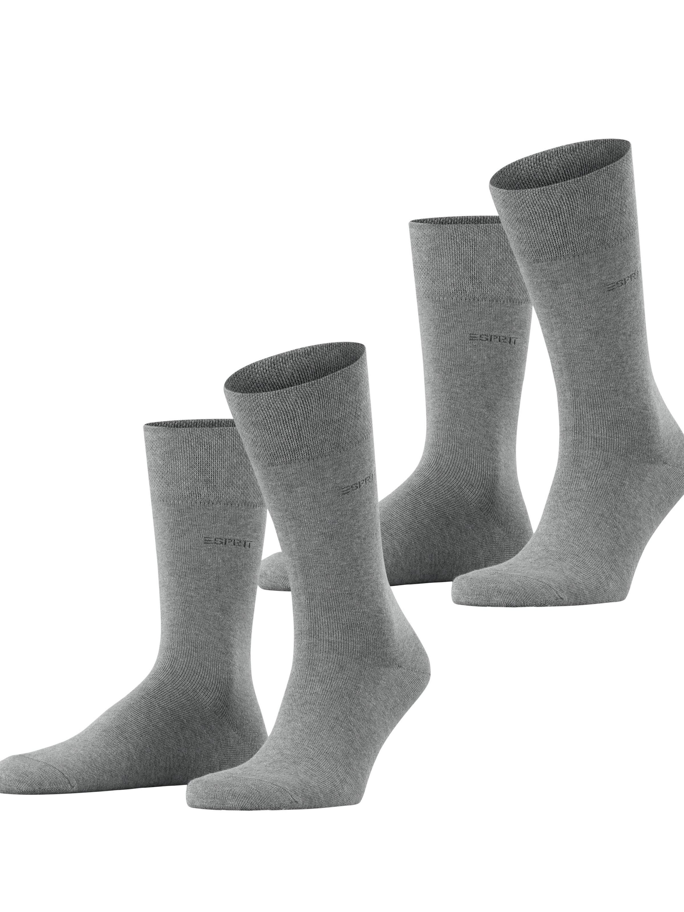 ESPRIT Socks 'Basic Easy 2-Pack' in Grey: front