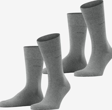 ESPRIT Socks 'Basic Easy 2-Pack' in Grey: front