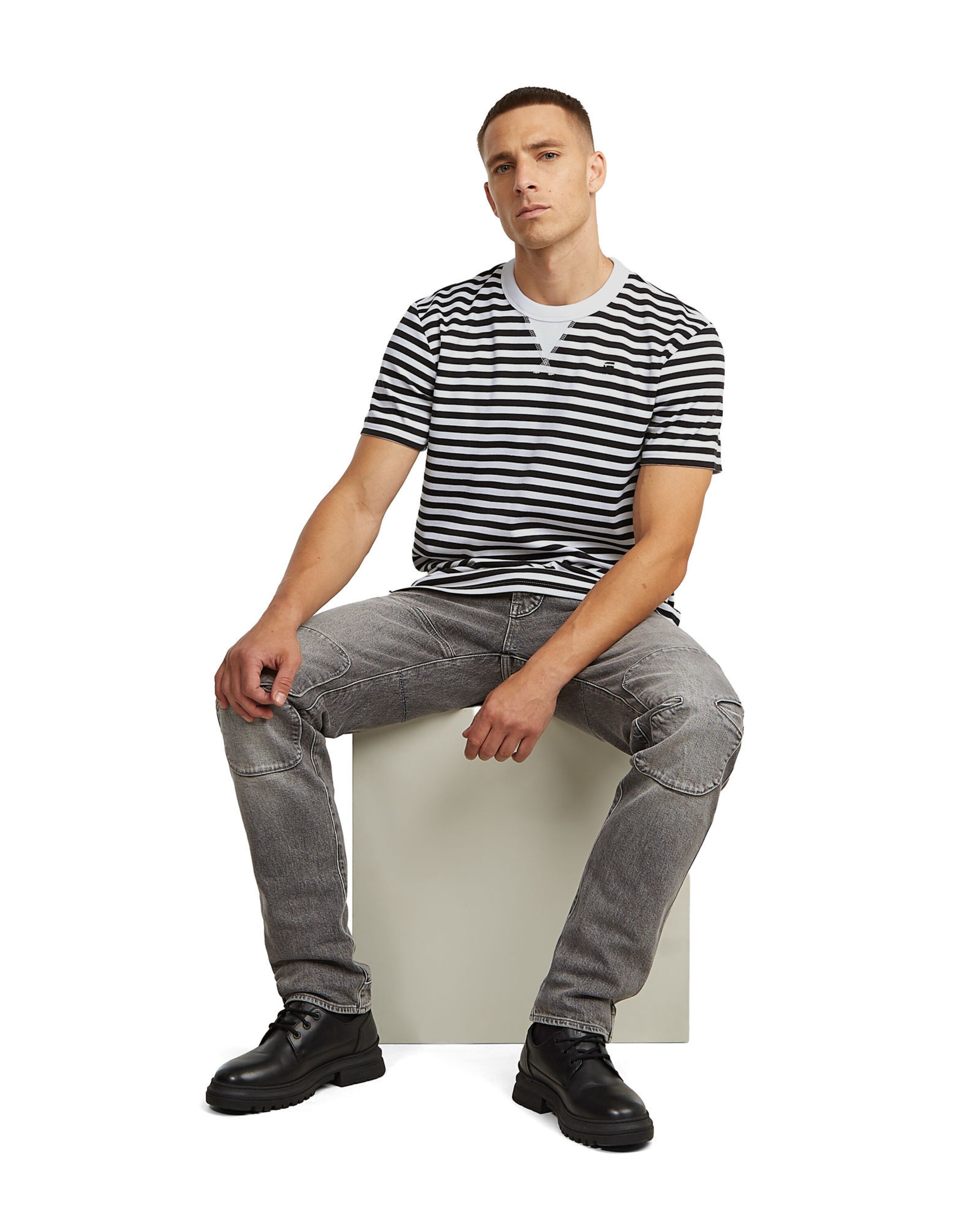 G-STAR Slimfit Jeans - 'Biker Patched Slim Jeans' in Grau