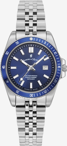 Montre à affichage analogique Jacques du Manoir en argent : devant