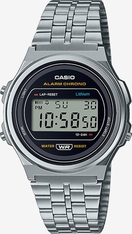 CASIO VINTAGE Digital Watch in Silver: front