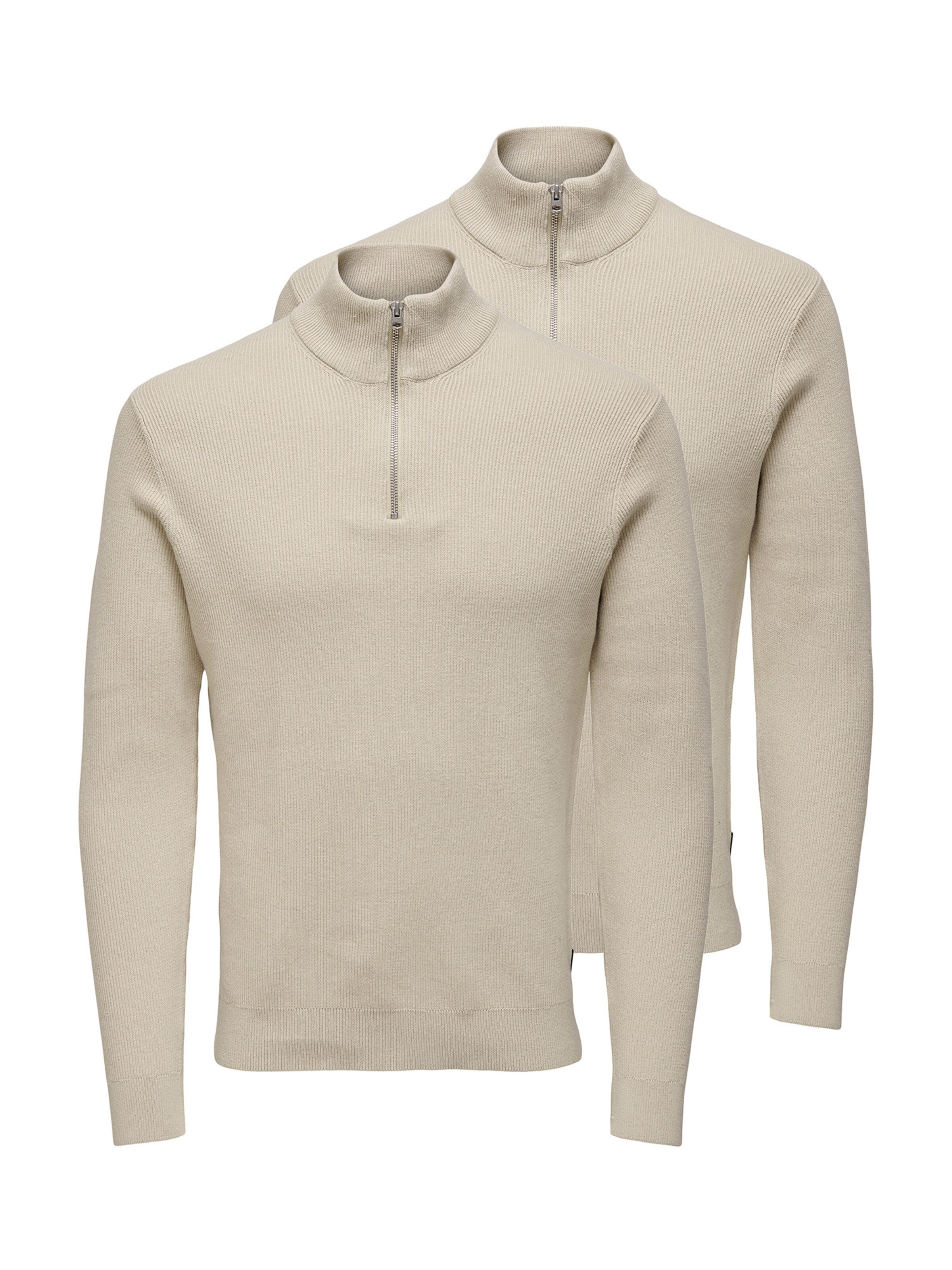 Only & Sons Sweatshirt 'Phil' in Beige: front