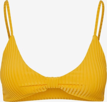 Balconcino Top per bikini di PIECES in giallo: frontale