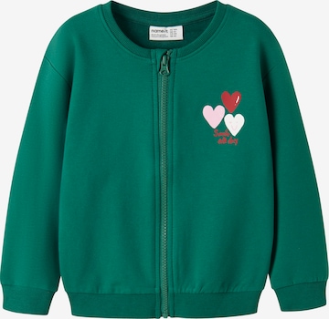 NAME IT Sweatvest 'NMFLAUFEY' in Groen: voorkant