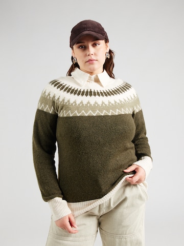 Vero Moda Curve Sweater 'VMCSIMONE' in Green: front