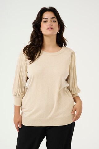 KAFFE CURVE Pullover 'Loni' in Beige: Vorderseite