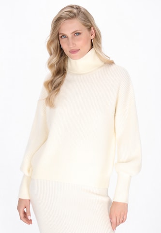 Pull-over DreiMaster Vintage en blanc : devant