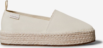 Espadrilles Calvin Klein Jeans en blanc : devant