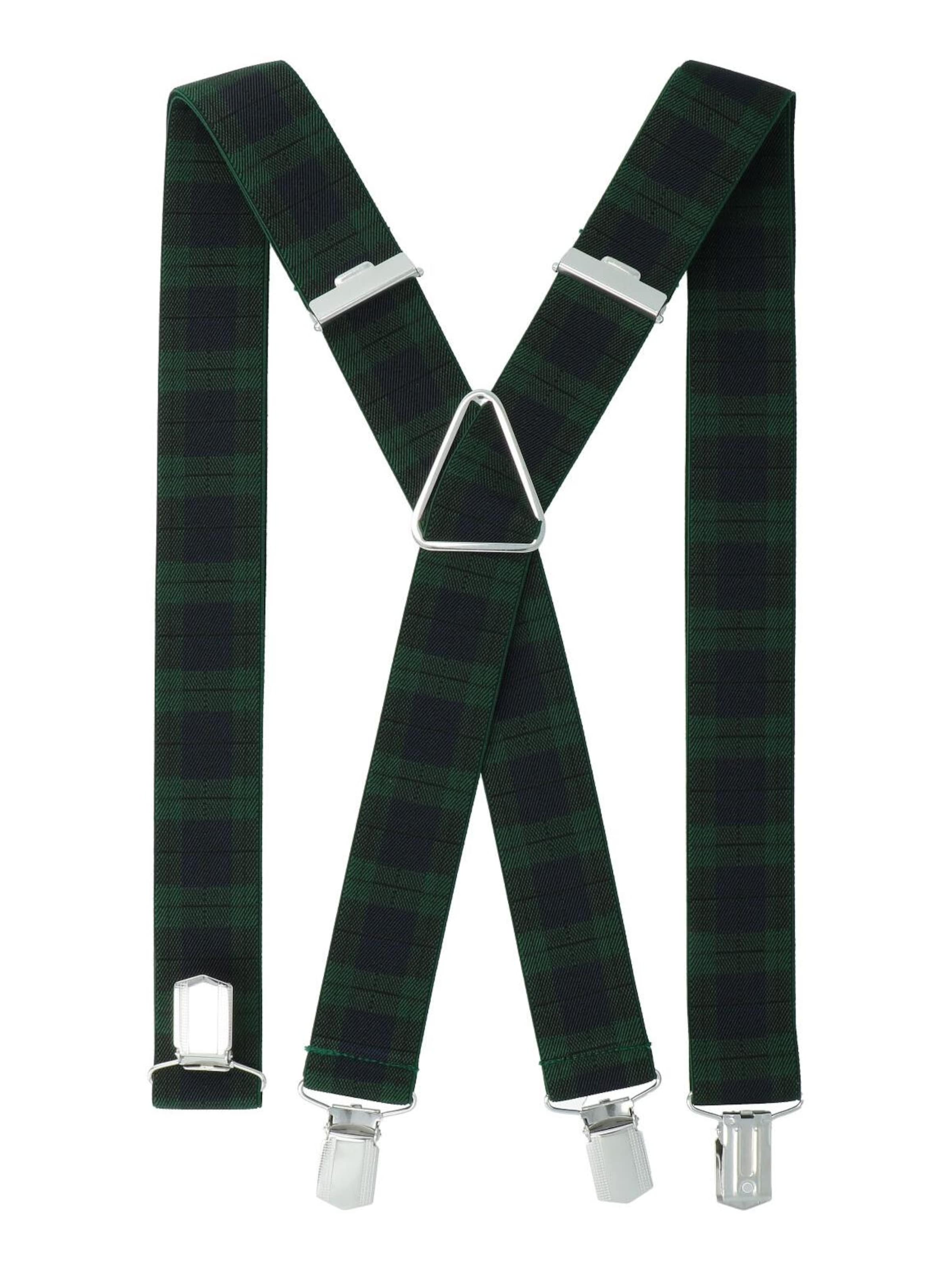 WILLEN Suspenders 'Karo' in Green: front