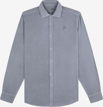 Scalpers Comfort fit Button Up Shirt 'Corduroy' in Grey: front