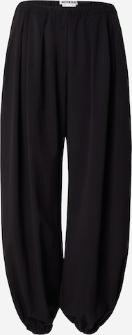 WEEKDAY - Barrel Pantalón plisado 'Alin' en negro: frente