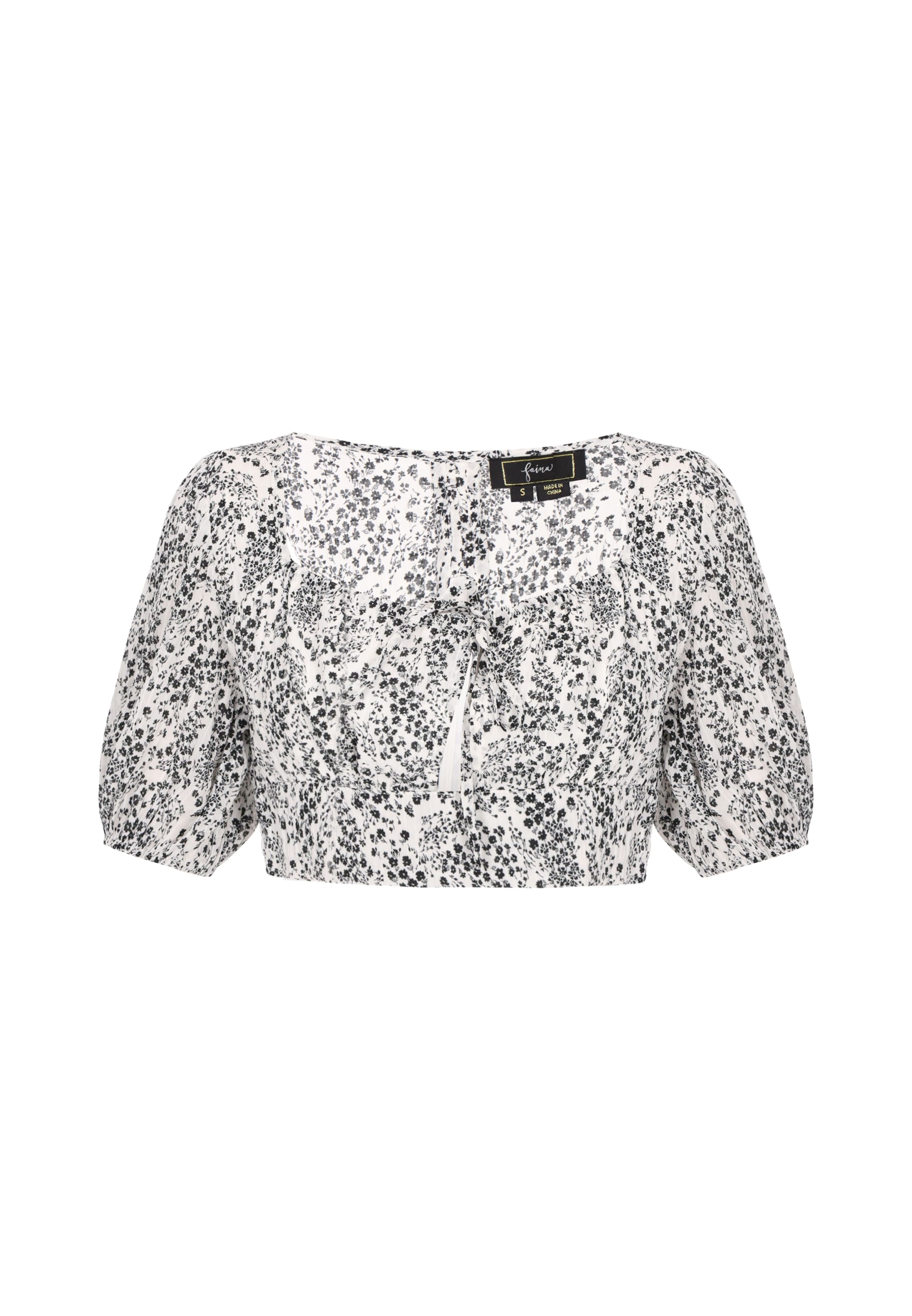 faina Blouse 'Festive' in Wit: voorkant