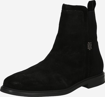 TOMMY HILFIGER - Botas chelsea em preto: frente