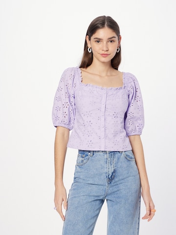 GAP - Blusa 'EYELET' em roxo: frente