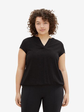 Tom Tailor Women + Bluse in Schwarz: predná strana