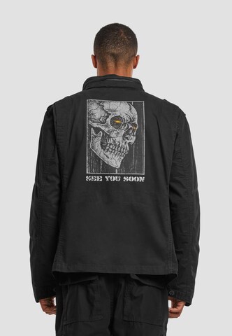 Mister Tee Between-season jacket 'See You Soon Britannia' in Black: front