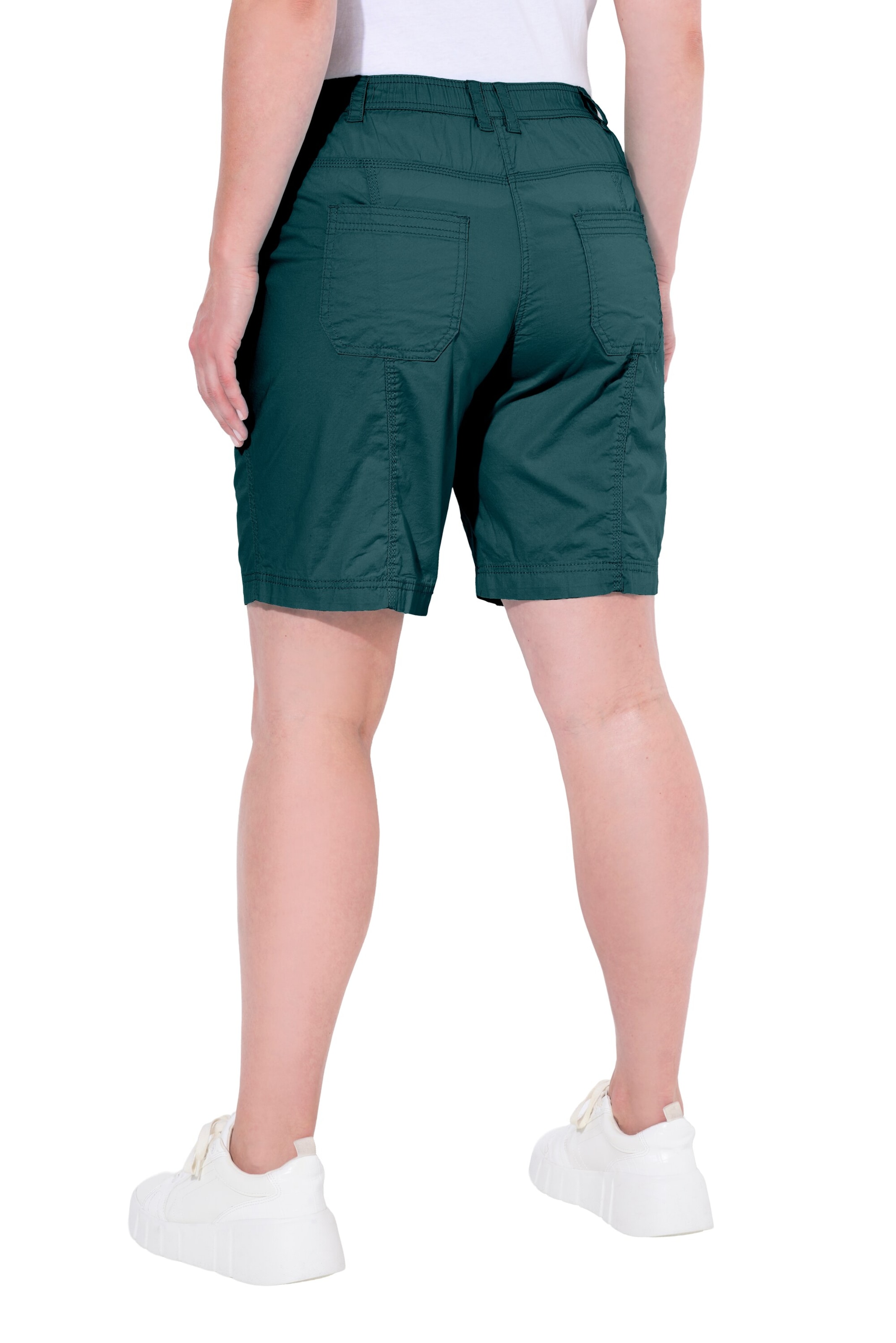 Ulla Popken Regular Broek in Groen: voorkant