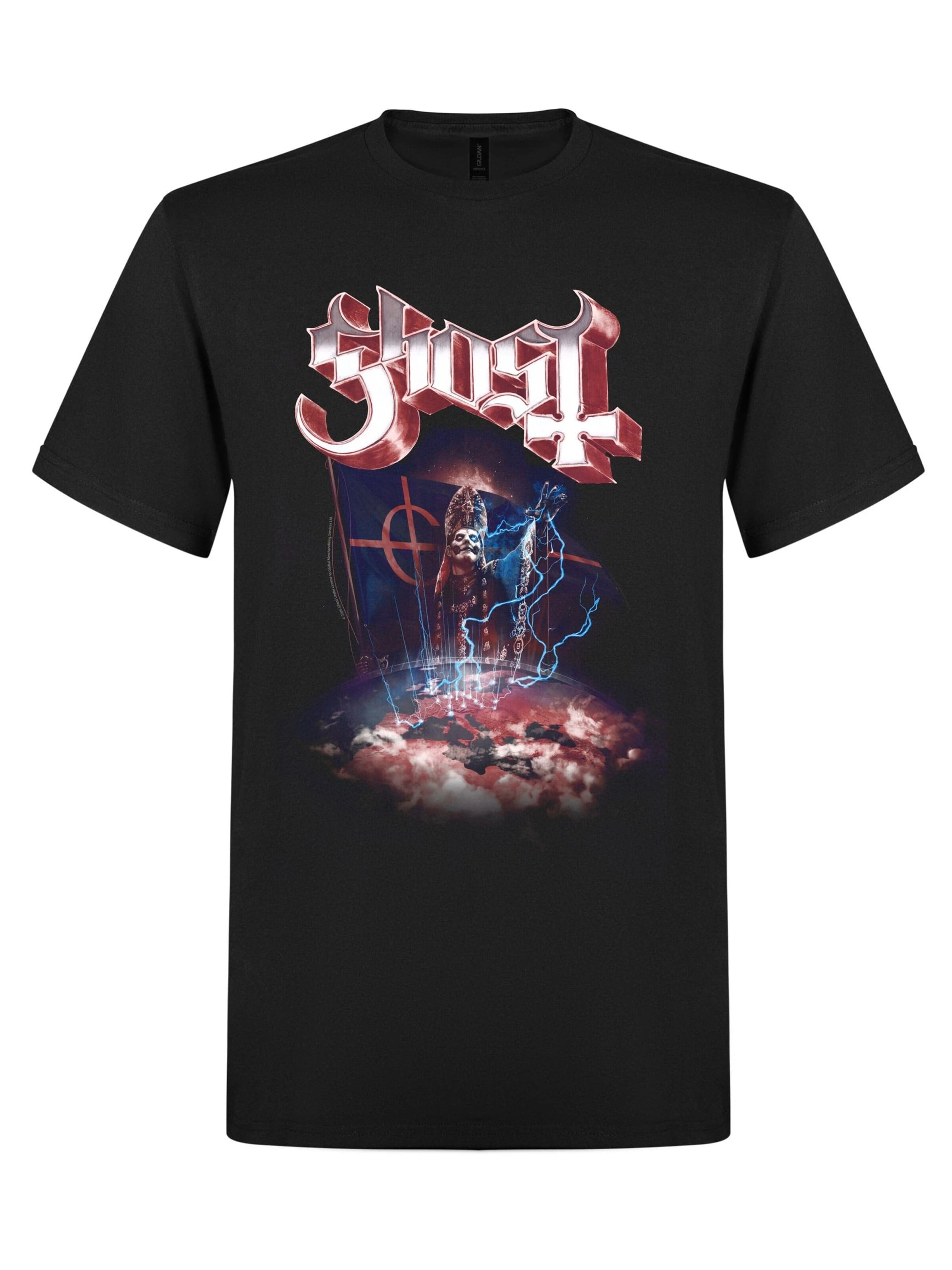 Ghost Shirt 'Ghost Imperatour Lightning T-Shirt' in Black: front