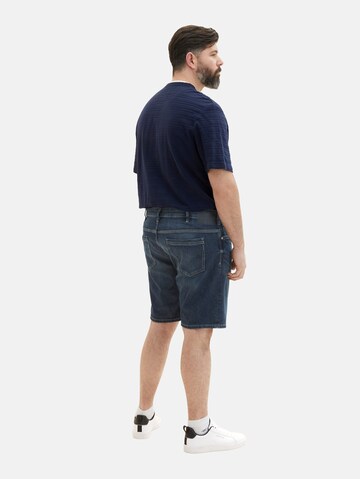 TOM TAILOR Men + Slimfit Džíny – modrá