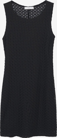 MANGO Úpletové šaty 'Olivia' – černá: přední strana
