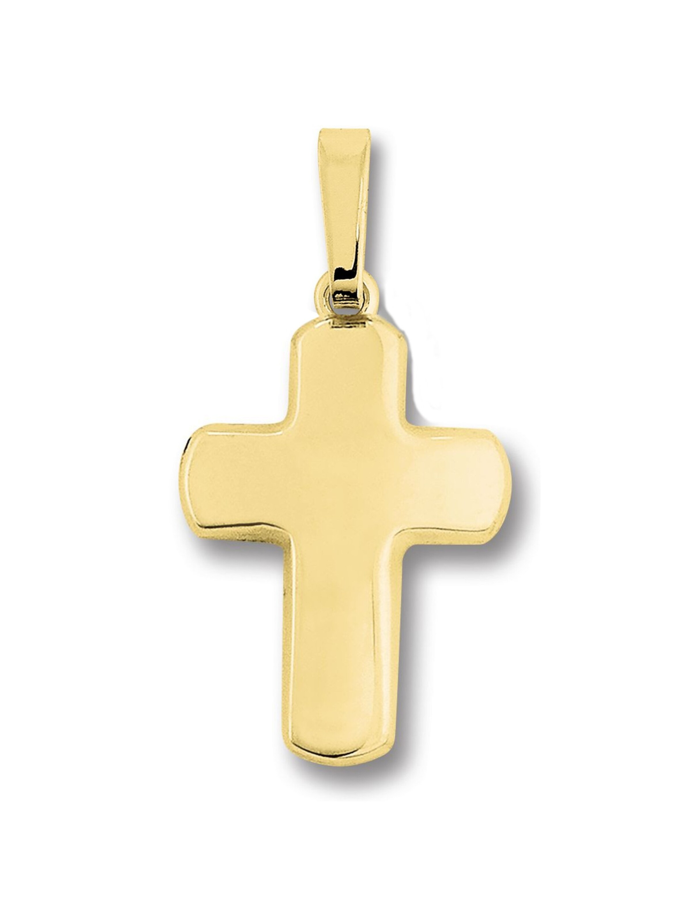 ONE ELEMENT Anhänger 'Kreuz' in Gold: Vorderseite