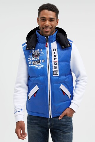 CAMP DAVID Vest in Blue: front