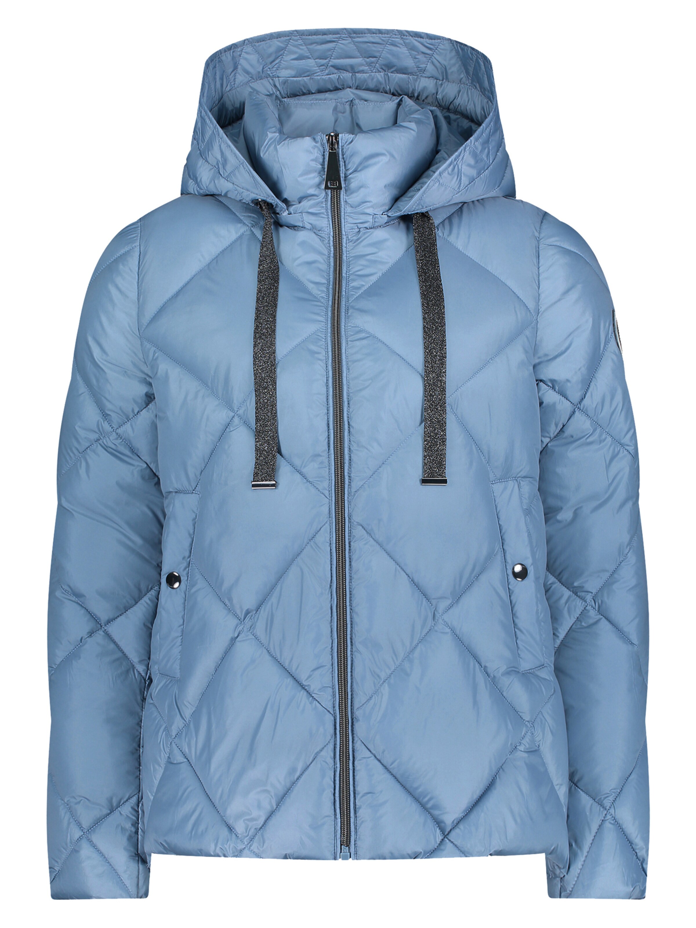 Cartoon Winterjas in Blauw: voorkant