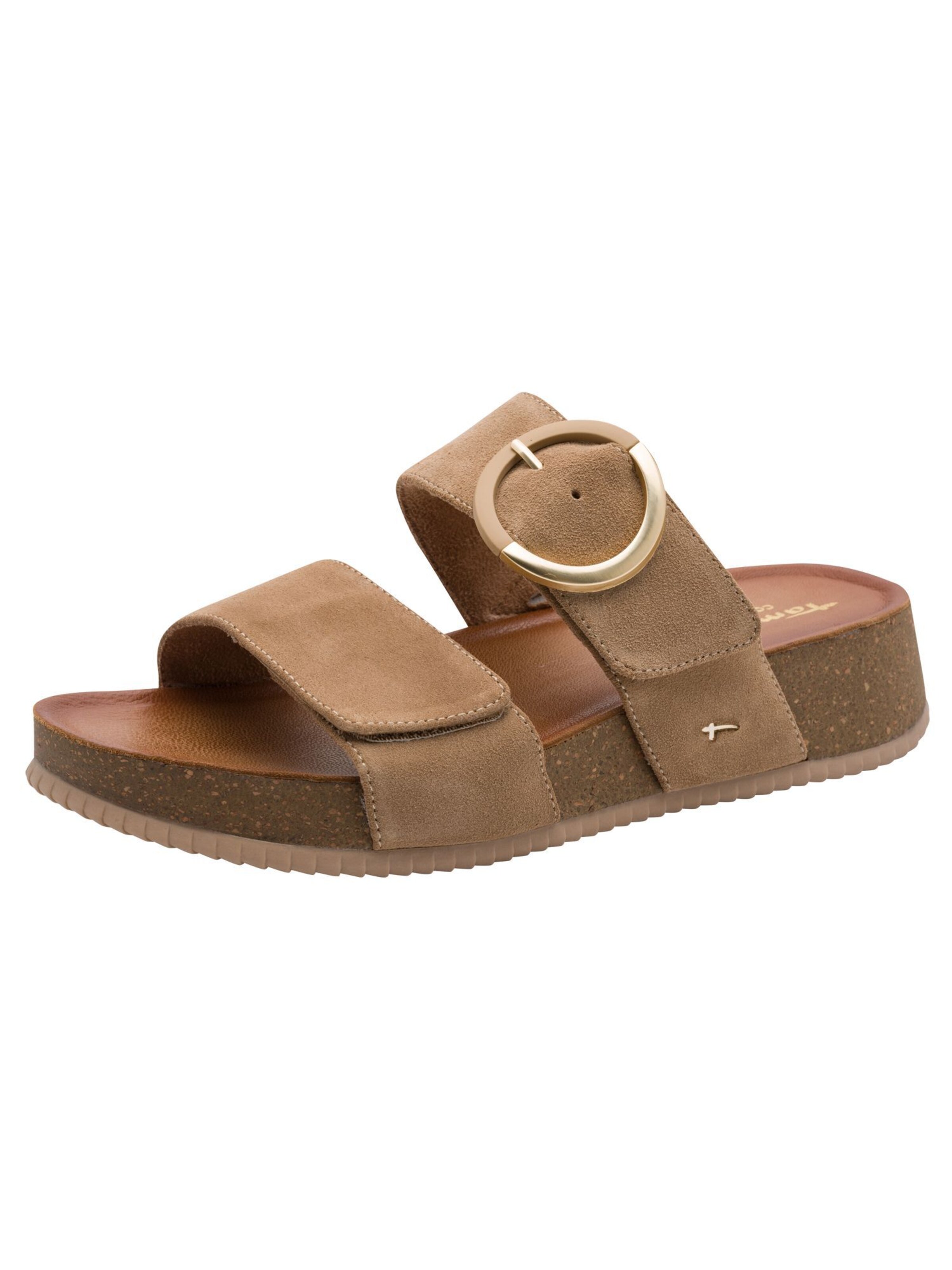 Tamaris Pantolette in Beige: Vorderseite