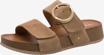 Tamaris Pantolette in Beige: Vorderseite